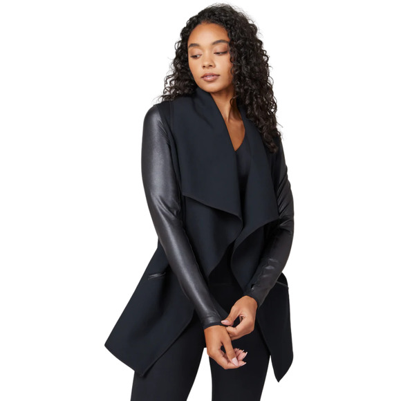 SPANX Jackets & Coats Spanx Drape Front Jacket Small Very Black
